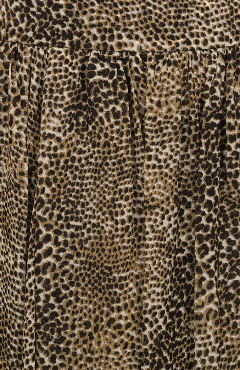Женская юбка из вискозы и шелка ELIE SAAB леопардового цвета, арт. SK157PS25 | Фото 6 (Кросс-КТ: костюм; Автоматизация ТО: Проставлено; Материал внешний: Вискоза; Автоматизация состава: Проставлено; Стили: Гламурный; Длина Ж (юбки, платья, шорты): Миди)