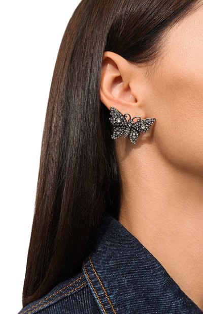 Серьги GUCCI черного цвета по цене 70560 руб., арт. 503919 J3F42, фото 2 Серьги GUCCI, арт. 503919 J3F42, фото 2