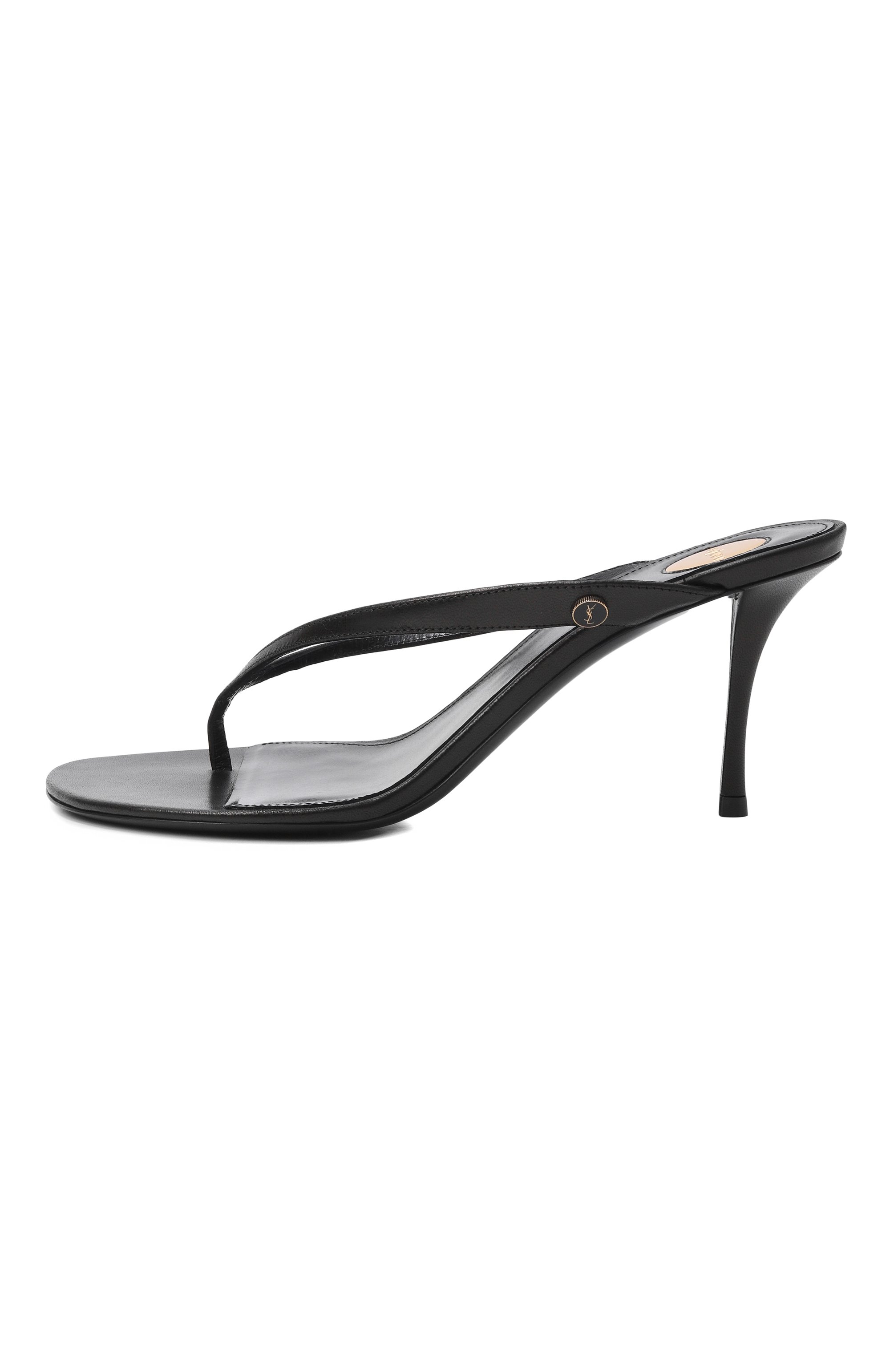 Кожаные мюли sue 75 SAINT LAURENT черного цвета по цене 134500 руб., арт. 860795/AAF2R, фото 4 Кожаные мюли sue 75 SAINT LAURENT, арт. 860795/AAF2R, фото 4