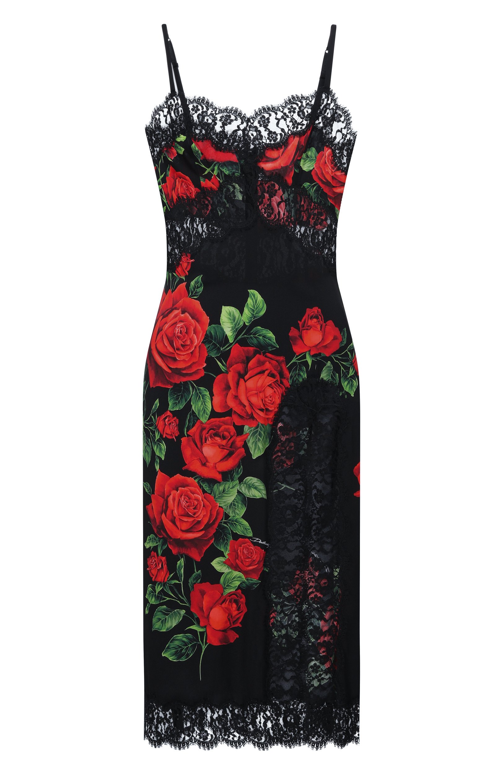 Шелковое платье DOLCE & GABBANA черного цвета по цене 399500 руб., арт. F619NT/FSA9R, фото 1 Шелковое платье DOLCE & GABBANA, арт. F619NT/FSA9R, фото 1