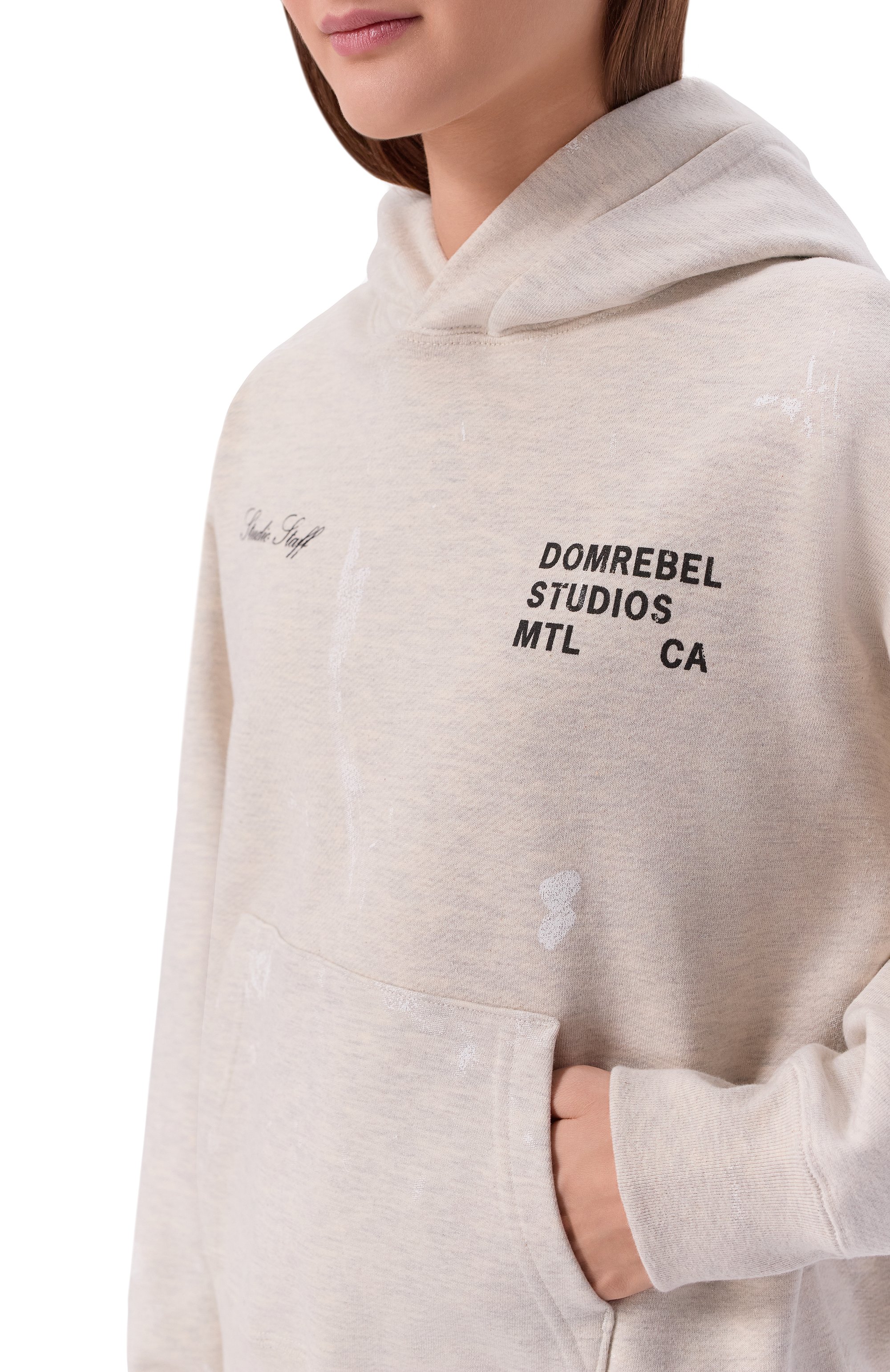 Хлопковое худи DOMREBEL серого цвета по цене 45250 руб., арт. STAFF/PULL0VER H00DIE, фото 5 Хлопковое худи DOMREBEL, арт. STAFF/PULL0VER H00DIE, фото 5