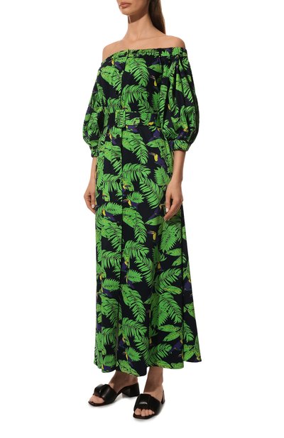 Хлопковое платье YANINA зеленого цвета по цене 83380 руб., арт. 0-2246, фото 3 Хлопковое платье YANINA, арт. 0-2246, фото 3