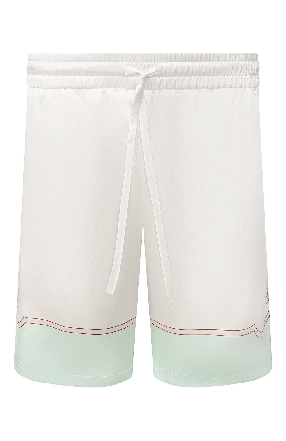 Шелковые шорты CASABLANCA белого цвета по цене 39950 руб., арт. MS20-TR-009 SH0RTS, фото 1 Шелковые шорты CASABLANCA, арт. MS20-TR-009 SH0RTS, фото 1