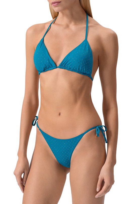 Плавки-бикини с отделкой стразами Fisico MS13GW Голубой  MS13GW Фото 2