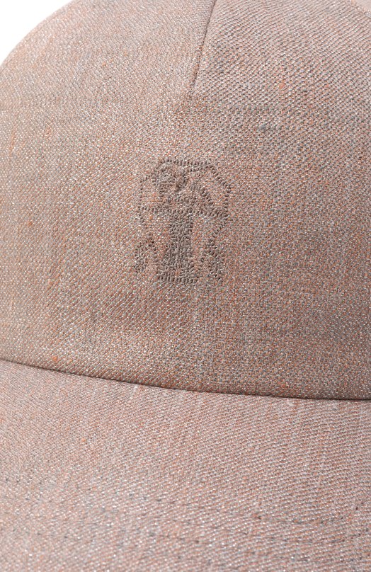Льняная бейсболка Brunello Cucinelli MCAP90002 Бежевый  MCAP90002 Фото 3