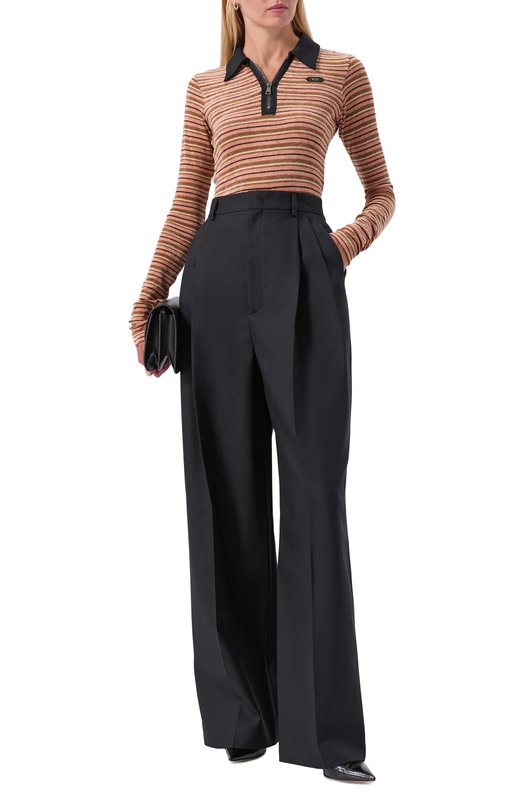 Шерстяные брюки Moschino J0311/5417 Чёрный  J0311/5417 Фото 2