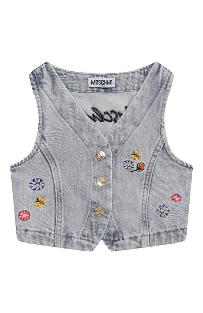 Джинсовый жилет MOSCHINO, арт. HDN000/L0E08/4-8