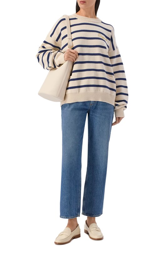 Хлопковый свитер Dsquared2 S75HA1406/D13188 Кремовый  S75HA1406/D13188 Фото 2