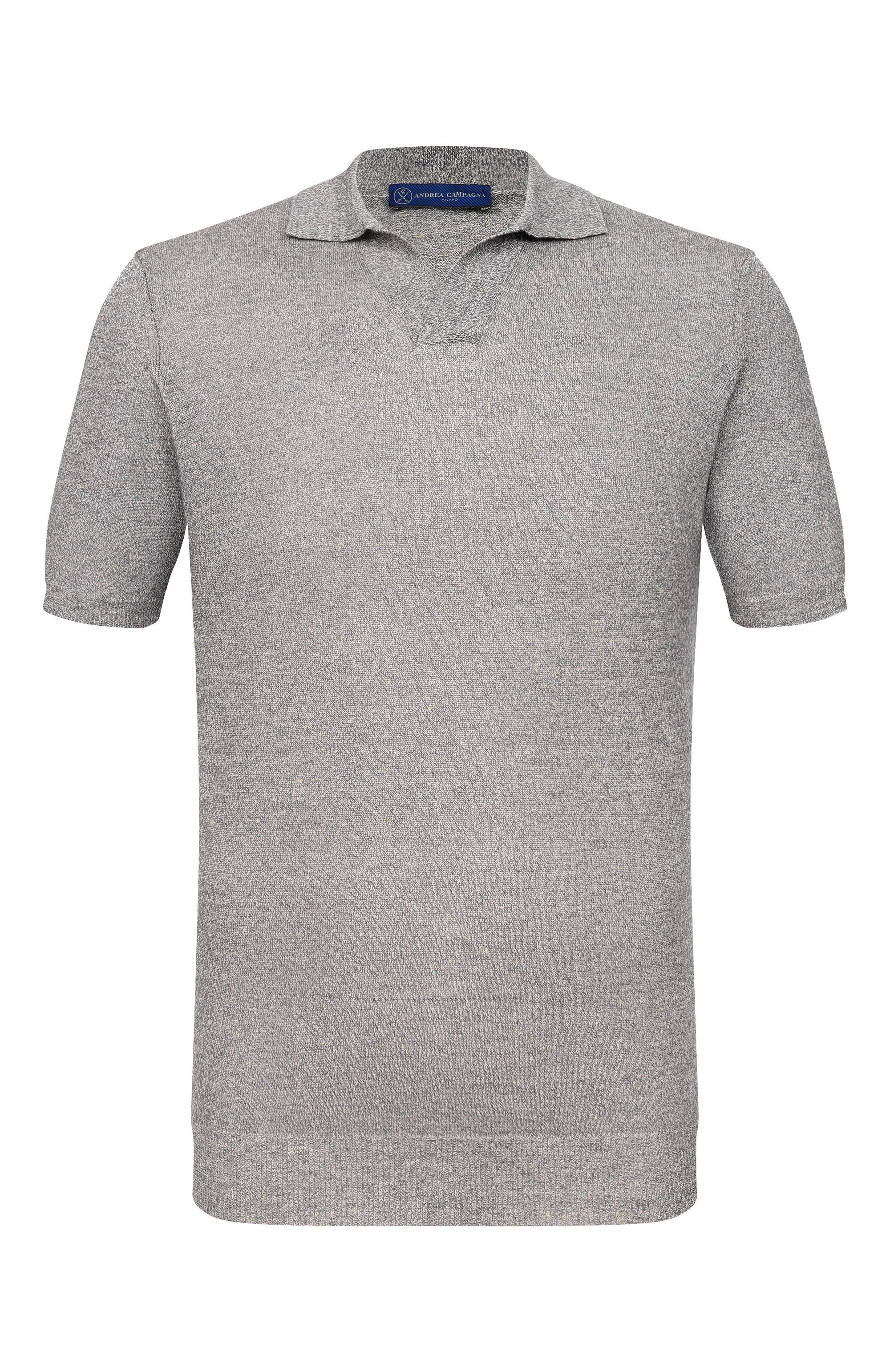Поло изо льна и хлопка ANDREA CAMPAGNA, арт. PL1MCSK/LC14R, фото 1