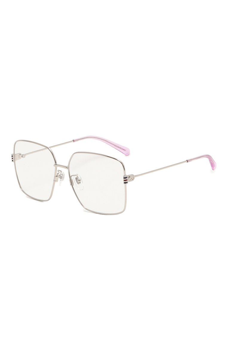 Женские оправа GUCCI серебряного цвета, арт. GG12840A 002 | Фото 1 (Нос: Не проставлено; Региональные ограничения белый список (Axapta Mercury): Не проставлено; Материал: Металл; Тип очков: Оправа; Оптика Гендер: оптика-женское; Очки форма: Квадратные)