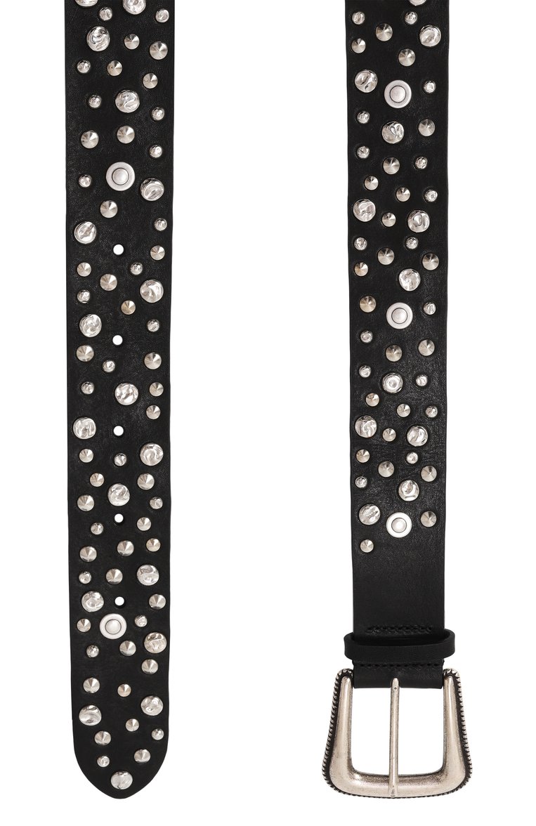 Женский кожаный ремень THE KOOPLES черного цвета, арт. AFCE29008K | Фото 3 (Нос: Не проставлено; Материал: Натуральная кожа; Кросс-КТ: Тонкие)