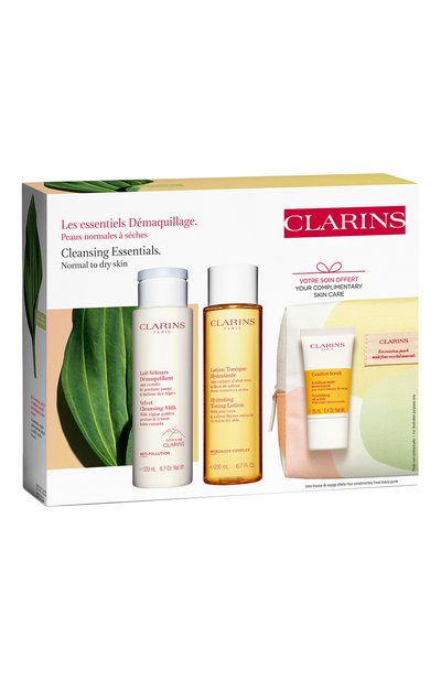 Набор в косметичке cleansing essentials normal to dry skin (2x200+15ml) CLARINS, арт. 80097022, фото 5