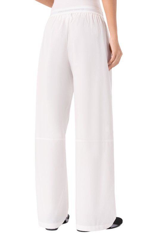 Хлопковые брюки Alexander Wang 1WC3254918 Белый  1WC3254918 Фото 4