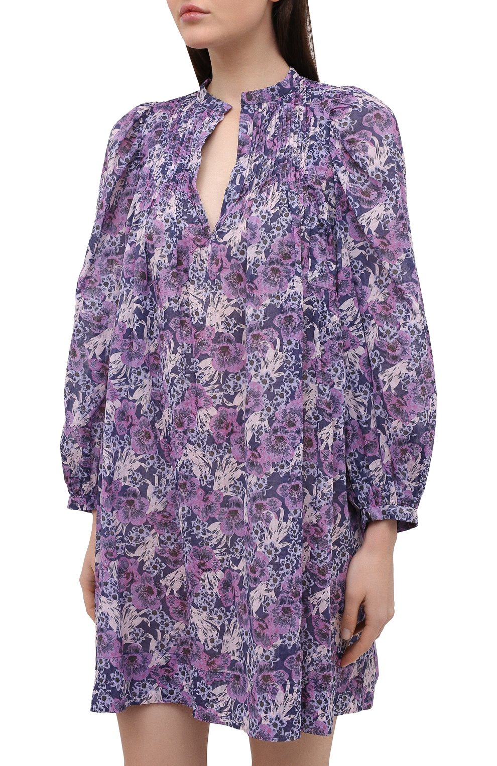 Хлопковое платье ISABEL MARANT ETOILE фиолетового цвета по цене 37200 руб., арт. R01591-21P009E/VIRGINIE, фото 3 Хлопковое платье ISABEL MARANT ETOILE, арт. R01591-21P009E/VIRGINIE, фото 3