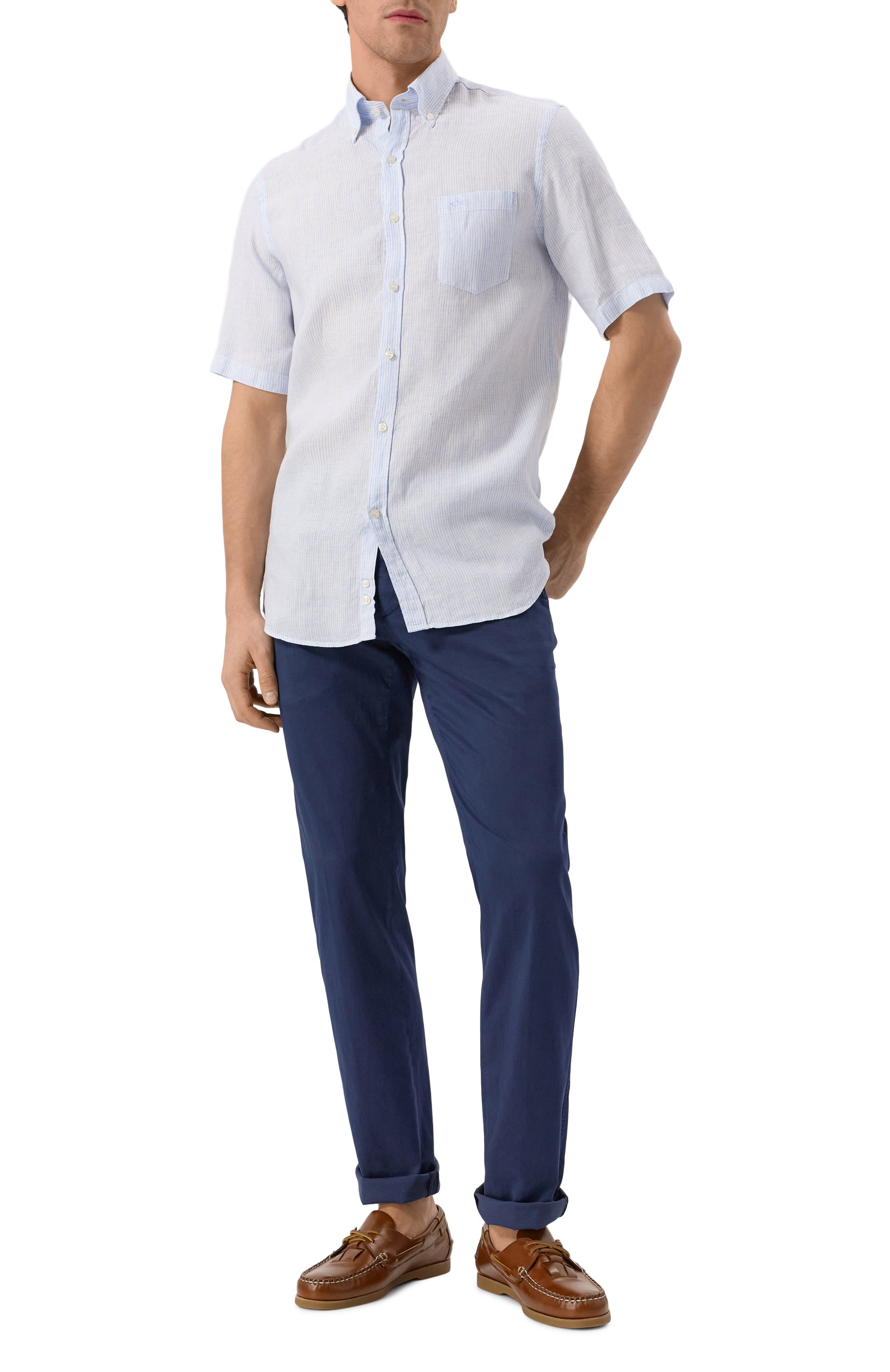 Брюки из хлопка и шелка MARCO PESCAROLO, арт. SLIM80/5100, фото 2