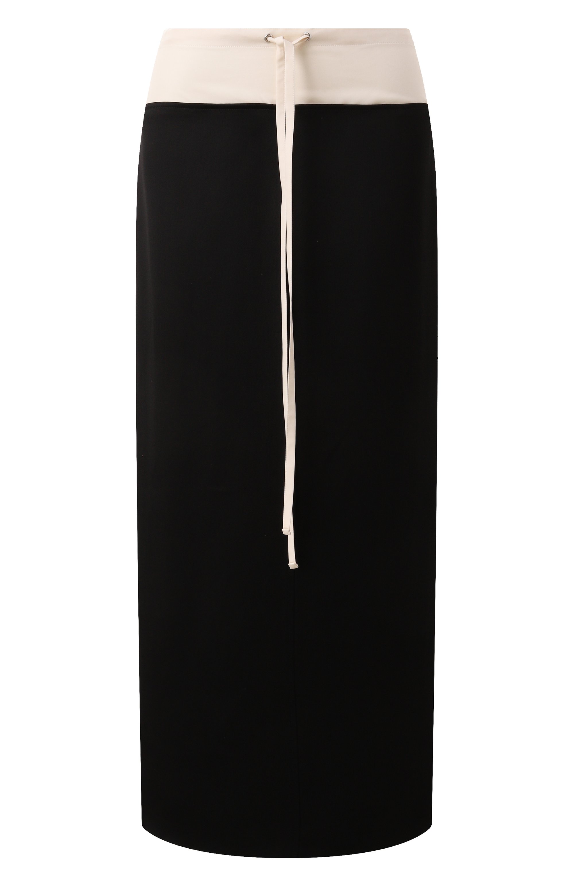 Юбка из вискозы KHAITE черного цвета по цене 226500 руб., арт. 41394115/W4115, фото 1 Юбка из вискозы KHAITE, арт. 41394115/W4115, фото 1