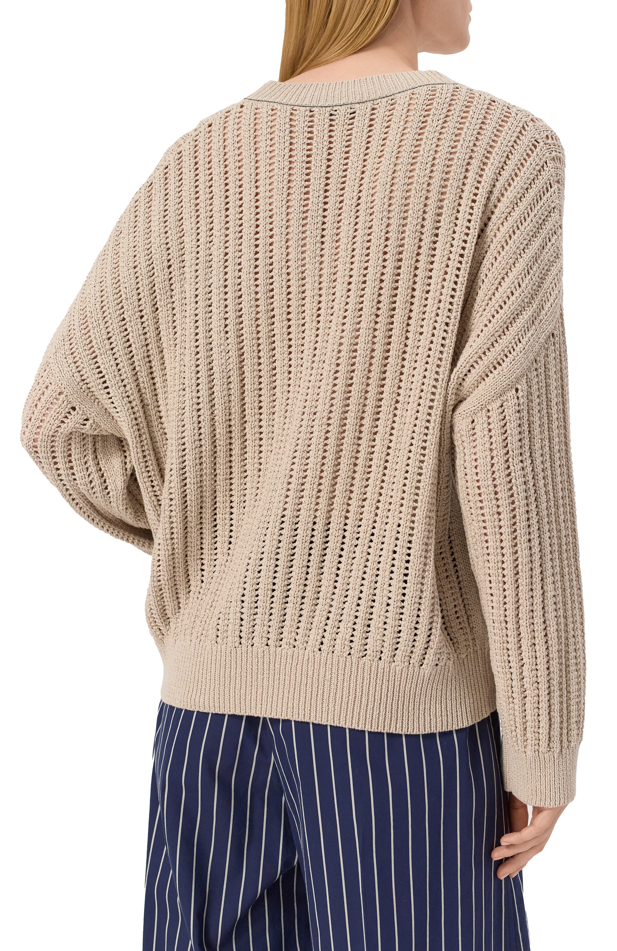 Хлопковый свитер BRUNELLO CUCINELLI, арт. MSB581800, фото 4