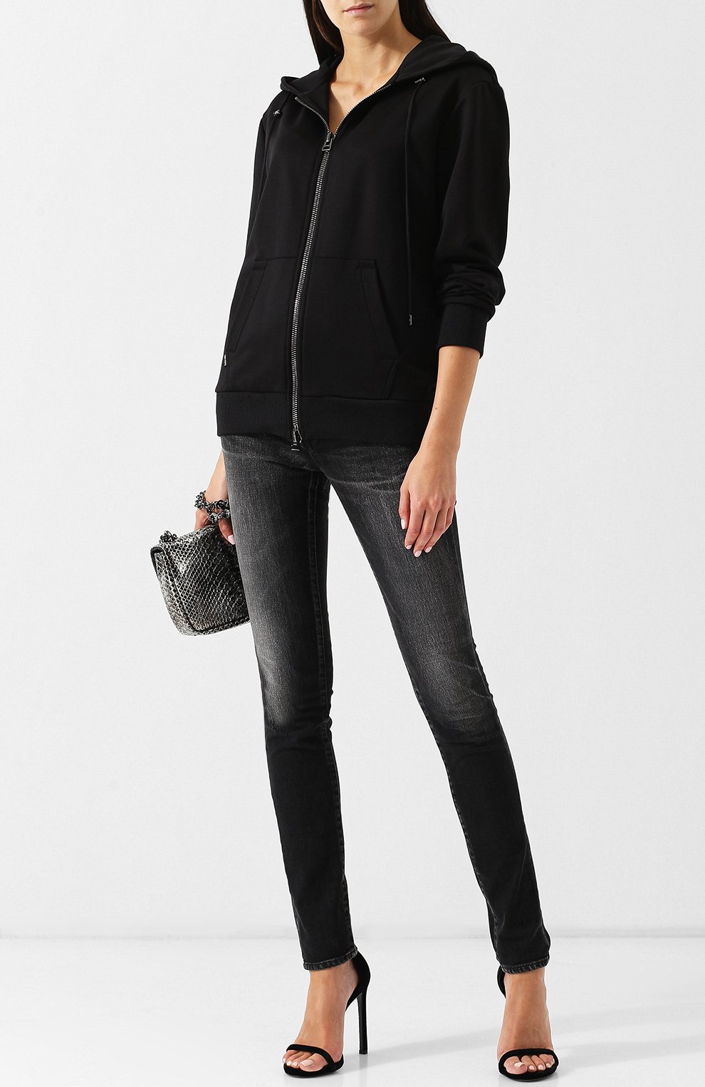 Однотонный кардиган из смеси хлопка и шелка с капюшоном TOM FORD, арт. GIJ005-FAX351, фото 2