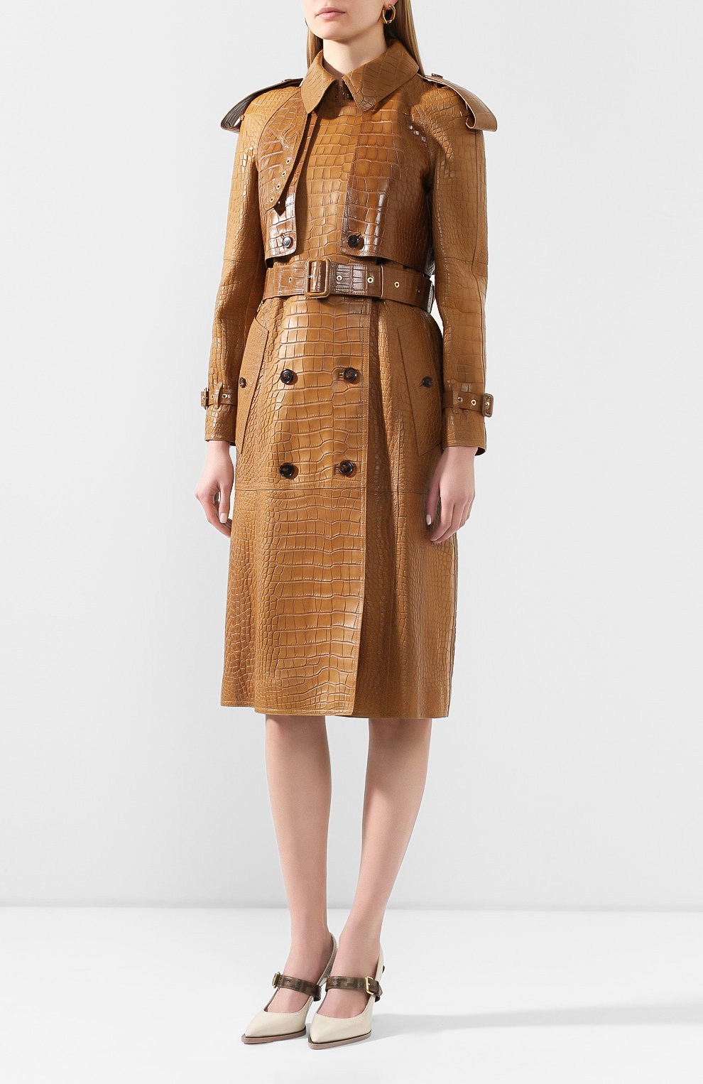Тренч из кожи аллигатора BURBERRY, арт. 4560871, фото 3