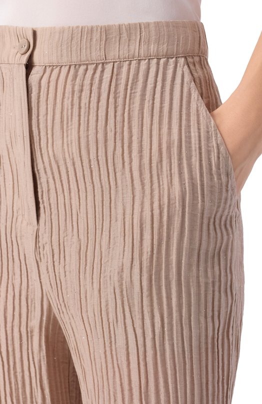 Брюки из лиоцелла  Emporio Armani EW003446/AF20830 Бежевый  EW003446/AF20830 Фото 5