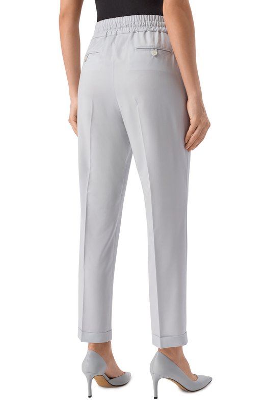 Шерстяные брюки Kiton D37102K0102473 Голубой  D37102K0102473 Фото 4