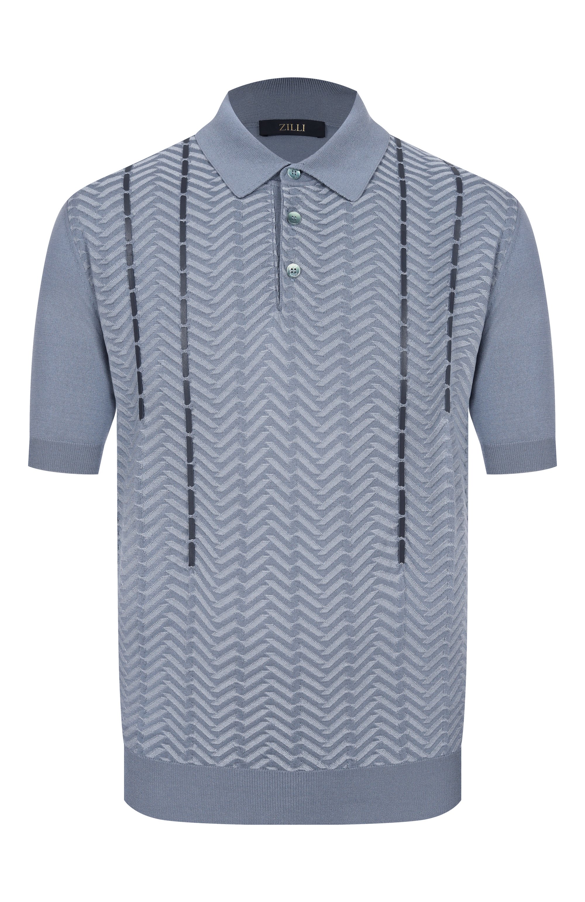 Поло из шелка и хлопка ZILLI, арт. KBP002M0144VBRDG0, фото 1