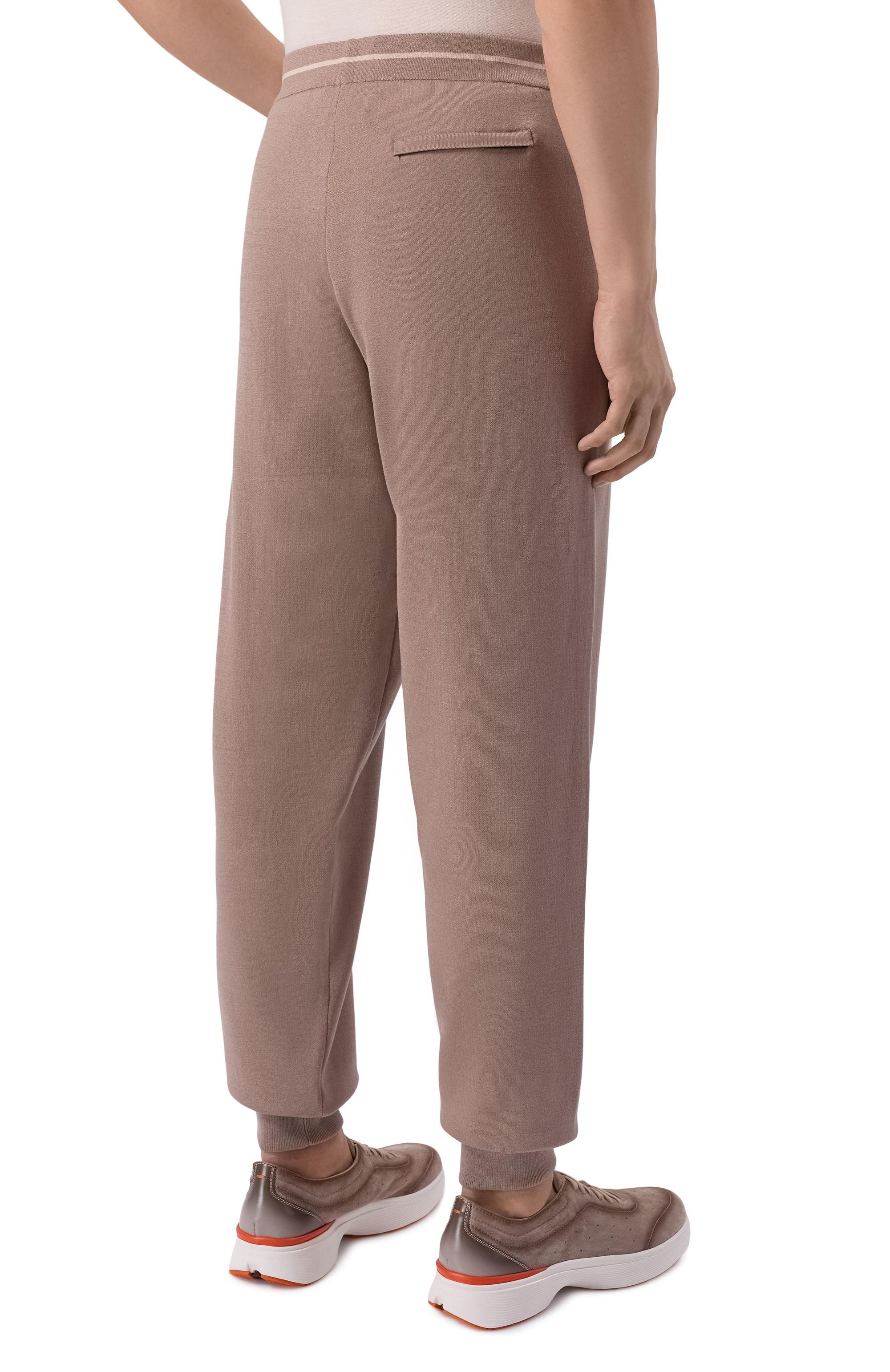 Джоггеры из хлопка и шелка MVST темно-бежевого цвета по цене 198000 руб., арт. M26.CSM.K421/M0142-C0TT0N/SILK, фото 4 Джоггеры из хлопка и шелка MVST, арт. M26.CSM.K421/M0142-C0TT0N/SILK, фото 4