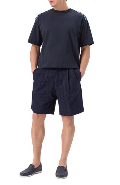 Шорты из хлопка и вискозы MISSONI темно-синего цвета по цене 108500 руб., арт. UC25SI00/BR00JC, фото 2 Шорты из хлопка и вискозы MISSONI, арт. UC25SI00/BR00JC, фото 2