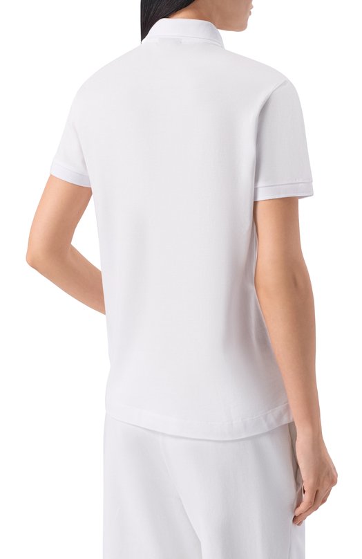Хлопковое поло EA7 7W000030/AF12450 Белый  7W000030/AF12450 Фото 4