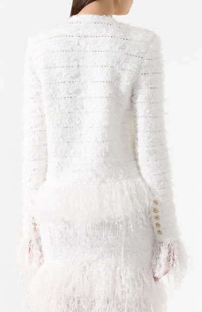 Жакет BALMAIN белого цвета по цене 238500 руб., арт. TF17554/K007, фото 4 Жакет BALMAIN, арт. TF17554/K007, фото 4