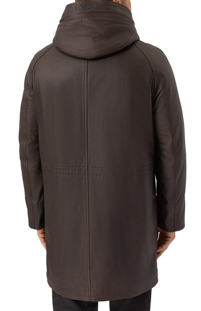 Кожаное пальто с подкладкой из бобра MVST, арт. HARLEM/214-00/60, фото 4