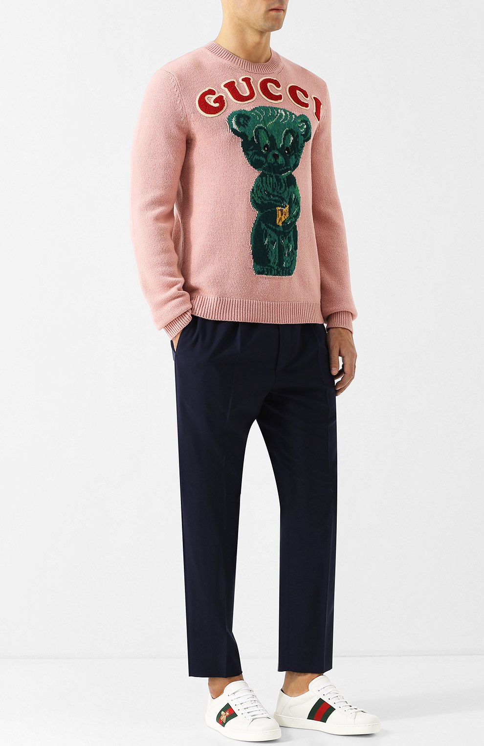 Кожаные кеды ace на шнуровке GUCCI, арт. 473762/A9L60, фото 2