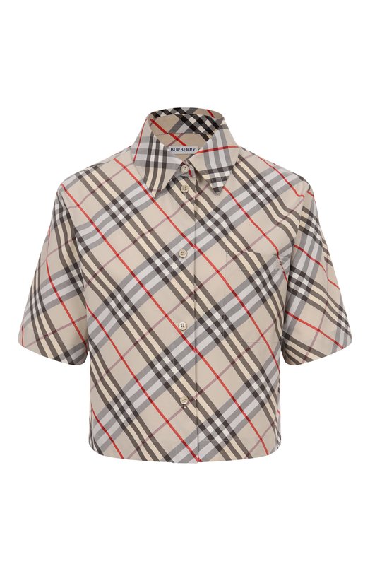 Хлопковая рубашка Burberry 8110951 Бежевый 8110951