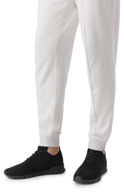 Текстильные кроссовки KITON черного цвета по цене 99500 руб., арт. USSFITBN0084740, фото 3 Текстильные кроссовки KITON, арт. USSFITBN0084740, фото 3