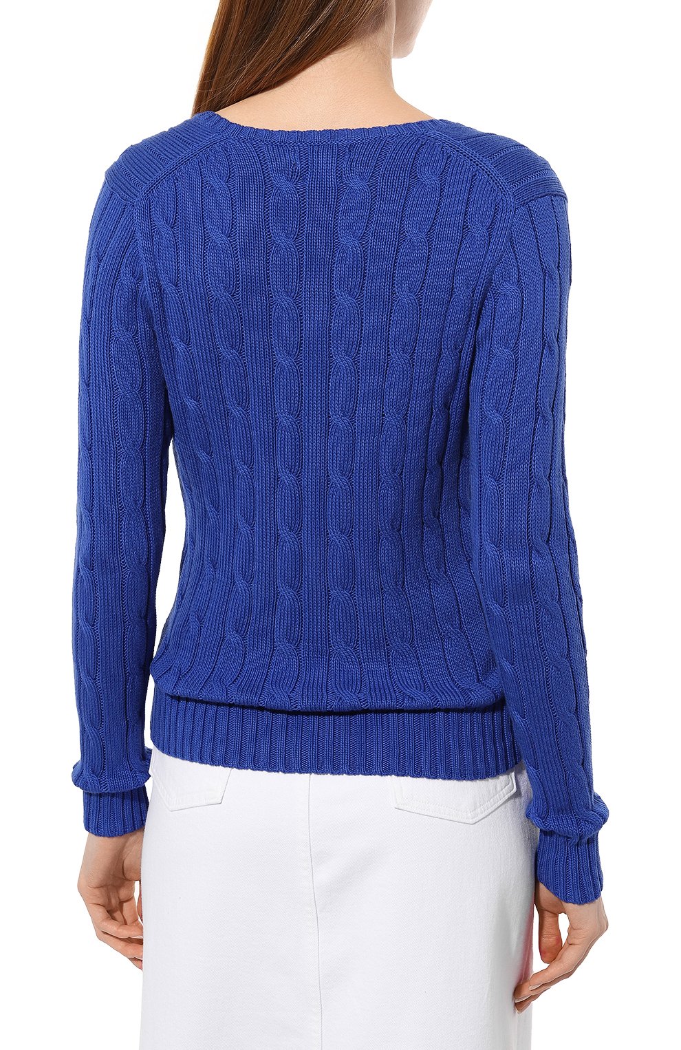 Хлопковый пуловер POLO RALPH LAUREN синего цвета по цене 25750 руб., арт. 211891641, фото 4 Хлопковый пуловер POLO RALPH LAUREN, арт. 211891641, фото 4