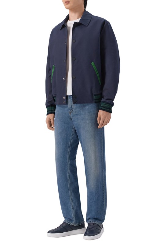 Хлопковый бомбер Kiton UGK153K0739H Синий  UGK153K0739H Фото 2