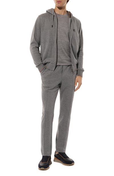 Брюки из хлопка и кашемира CAPOBIANCO, арт. 15M706.LB00., фото 2