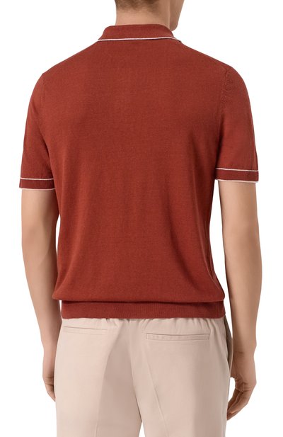 Поло изо льна и вискозы BOSS, арт. 50537640, фото 4