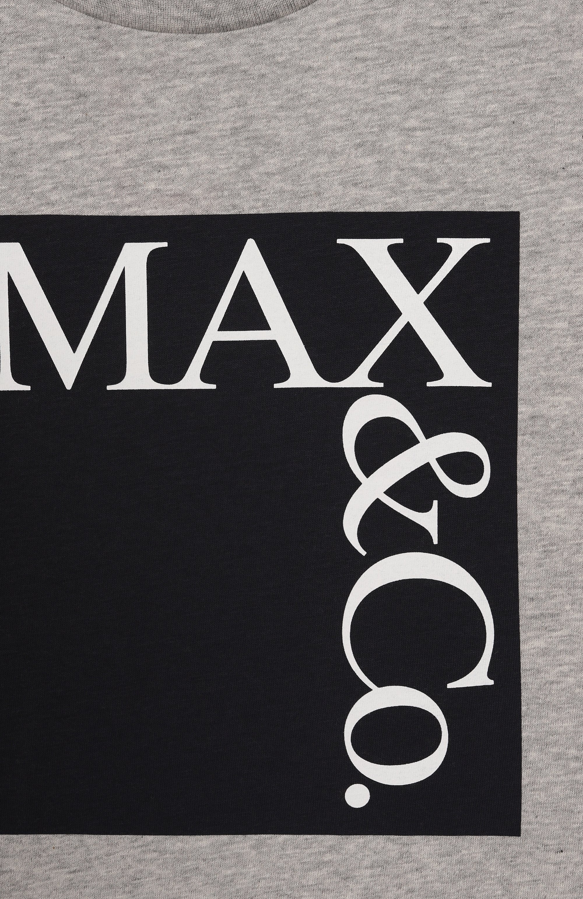 Хлопковая футболка MAX&CO серого цвета по цене 7865 руб., арт. MX0005-MX00P, фото 3 Хлопковая футболка MAX&CO, арт. MX0005-MX00P, фото 3