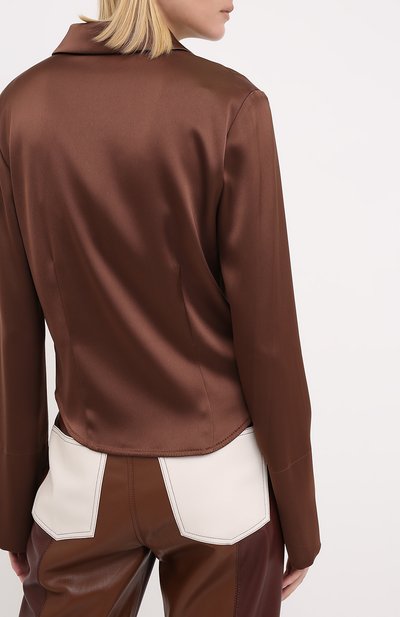 Блузка NANUSHKA, арт. ALICE_BR0WN_SLIP SATIN, фото 4