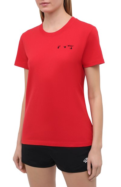 Хлопковая футболка OFF-WHITE, арт. 0WAA049R21JER004, фото 3
