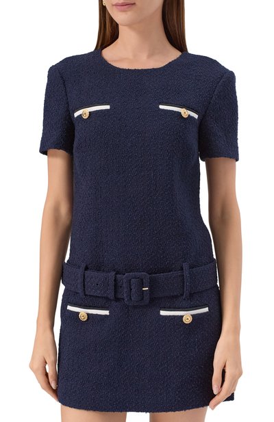 Твидовое платье SELF-PORTRAIT, арт. PF25034SBL, фото 3