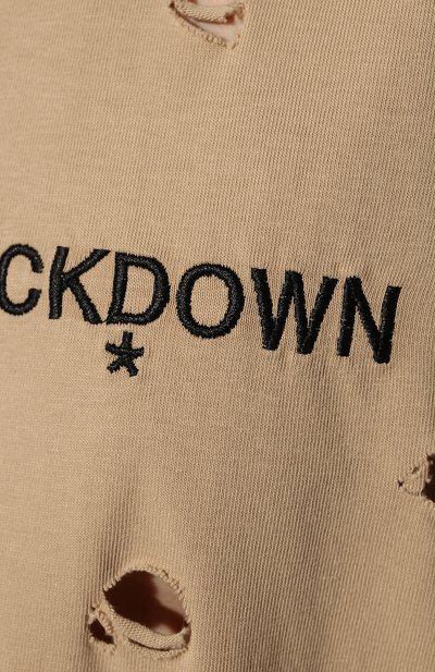 Хлопковая футболка COMME DES FUCKDOWN бежевого цвета по цене 9950 руб., арт. CDFD1964, фото 5 Хлопковая футболка COMME DES FUCKDOWN, арт. CDFD1964, фото 5
