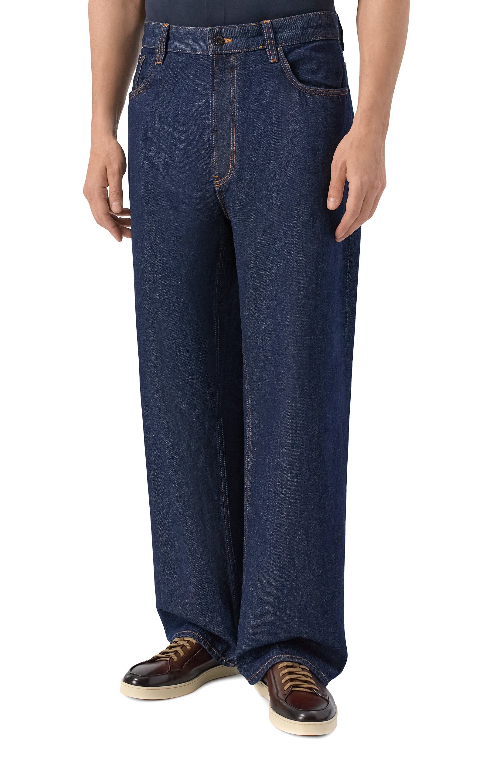Джинсы EMPORIO ARMANI темно-синего цвета по цене 29750 руб., арт. EM006488/AF29666, фото 3 Джинсы EMPORIO ARMANI, арт. EM006488/AF29666, фото 3