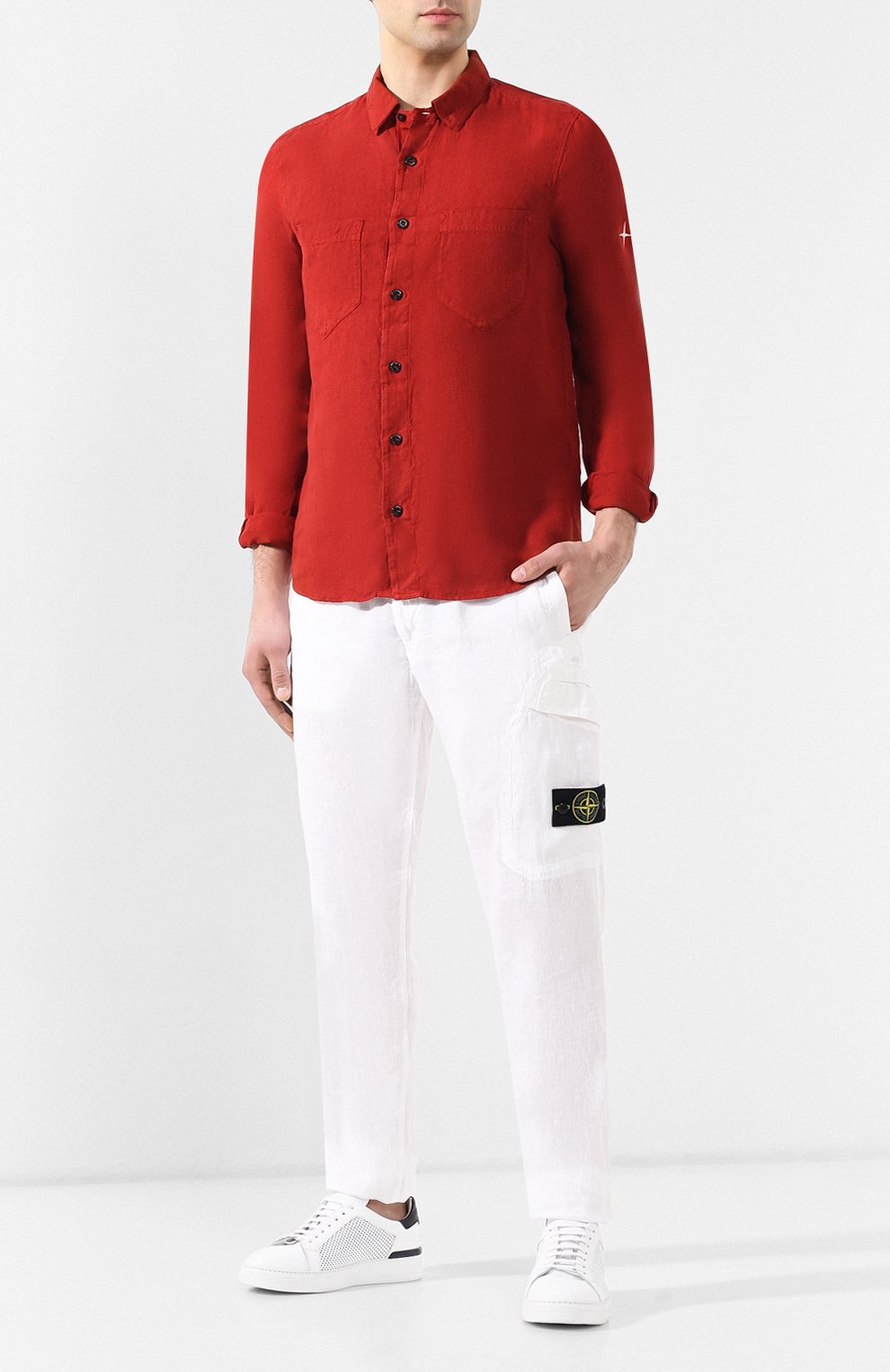Льняная рубашка  STONE ISLAND, арт. 701511201, фото 2