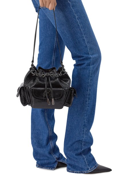 Сумка dumbo b. OFF-WHITE черного цвета по цене 131500 руб., арт. 0WMY002F25LEA001, фото 2 Сумка dumbo b. OFF-WHITE, арт. 0WMY002F25LEA001, фото 2