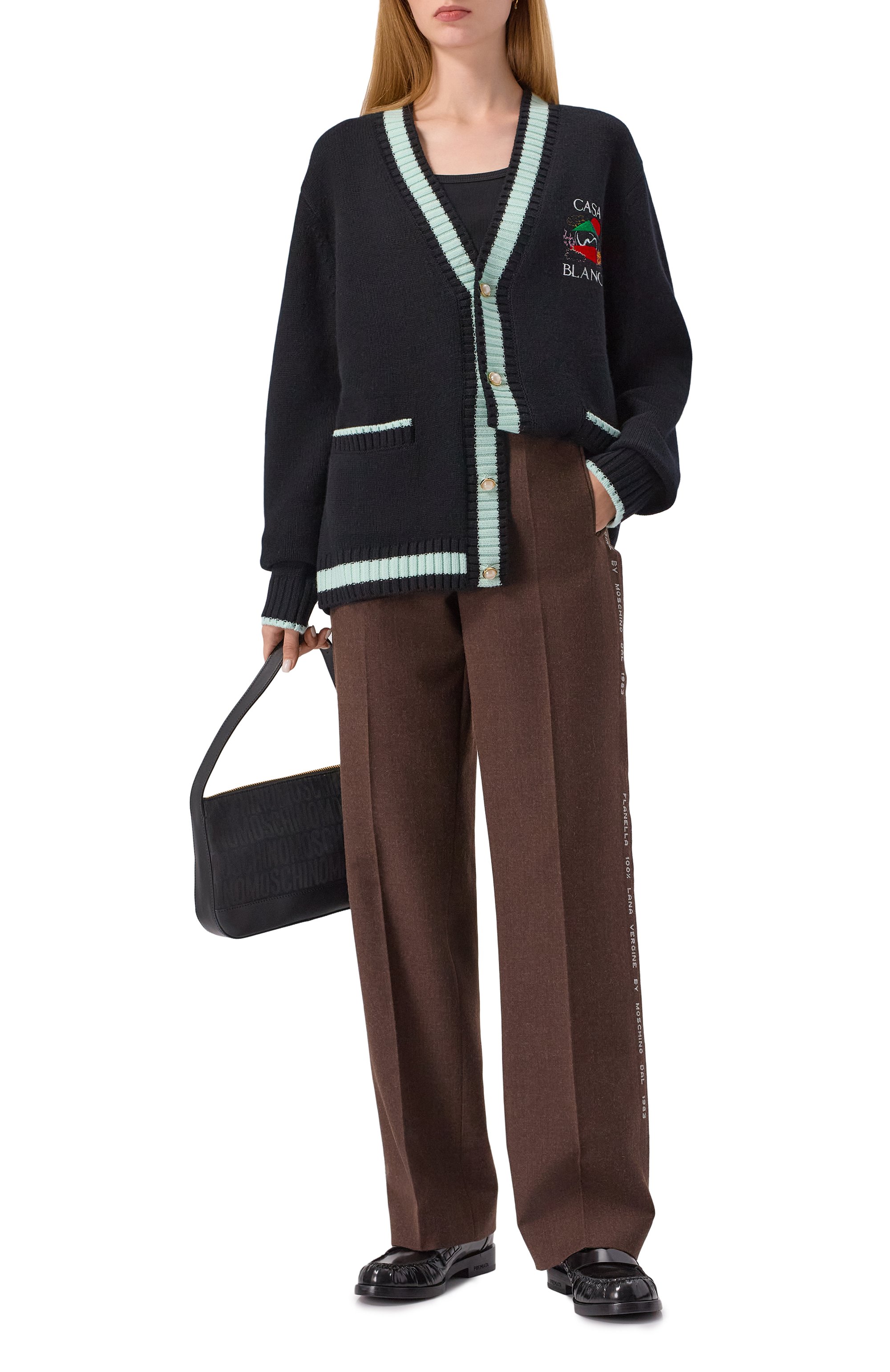 Шерстяные брюки MOSCHINO, арт. A0313/5438, фото 2