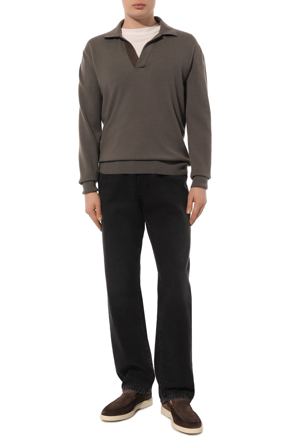 Замшевые лоферы detroit SANTONI, арт. MGDG17824TICBSH6, фото 2