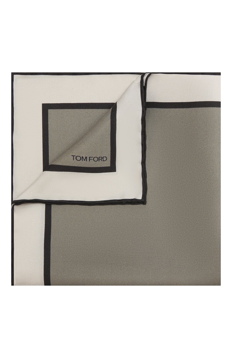 Шелковый платок TOM FORD серого цвета по цене 18150 руб., арт. 5TF90/TF312, фото 1 Шелковый платок TOM FORD, арт. 5TF90/TF312, фото 1