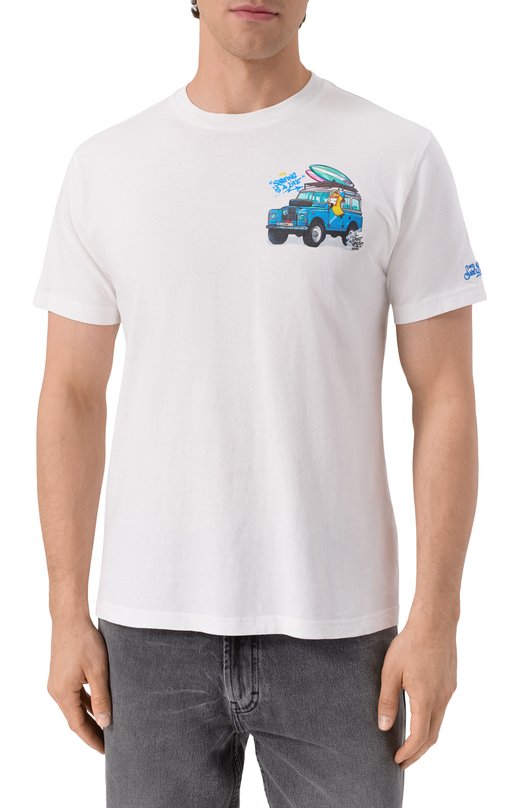 Хлопковая футболка MC2 Saint Barth STBM TSHIRT MAN/02980H Белый  STBM TSHIRT MAN/02980H Фото 3